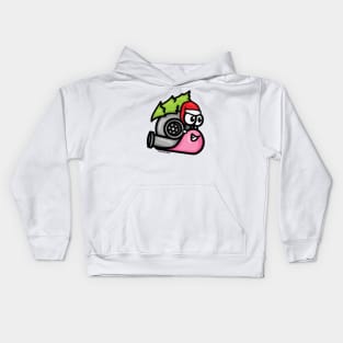 Turbo Snail - Christmas Tree Hauler (Pink) Kids Hoodie